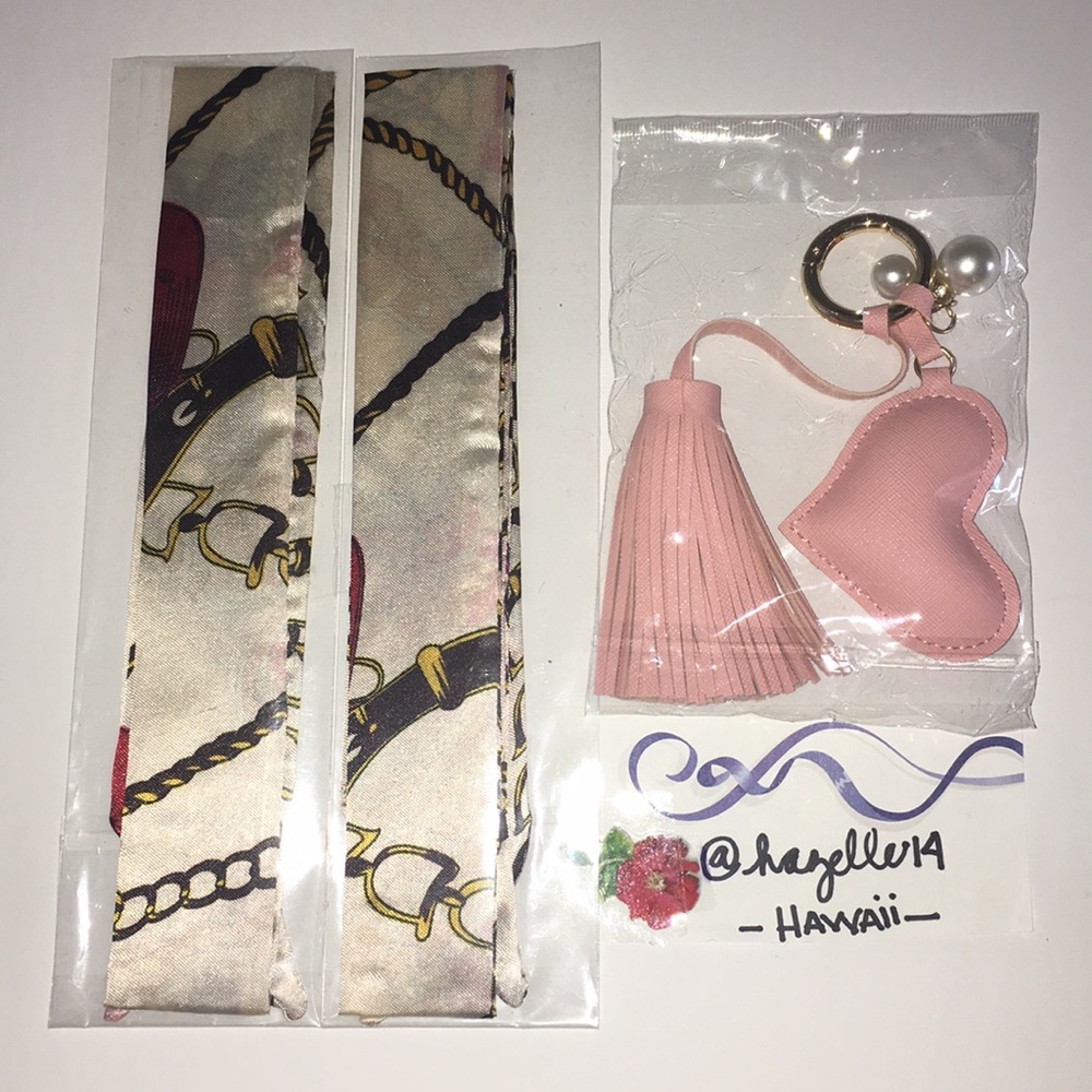 Twilly & Tassel Heart Keychain